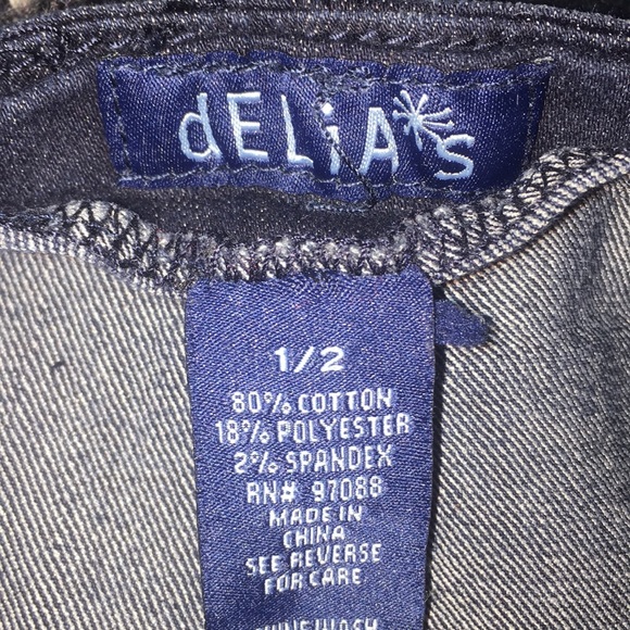 Delia’s Size 1/2 Denim Short Shorts - Picture 4 of 4